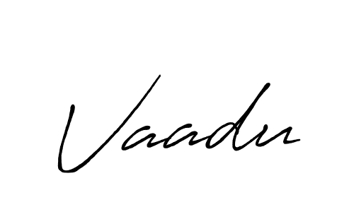 Vaadu stylish signature style. Best Handwritten Sign (Antro_Vectra_Bolder) for my name. Handwritten Signature Collection Ideas for my name Vaadu. Vaadu signature style 7 images and pictures png