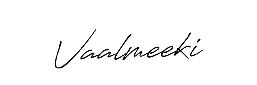 How to make Vaalmeeki name signature. Use Antro_Vectra_Bolder style for creating short signs online. This is the latest handwritten sign. Vaalmeeki signature style 7 images and pictures png
