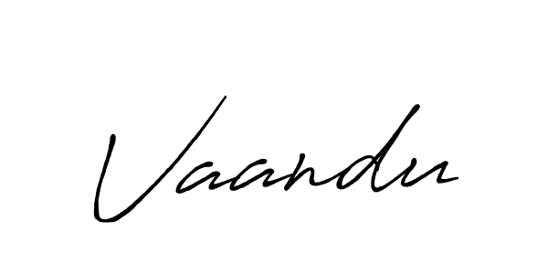 Create a beautiful signature design for name Vaandu. With this signature (Antro_Vectra_Bolder) fonts, you can make a handwritten signature for free. Vaandu signature style 7 images and pictures png