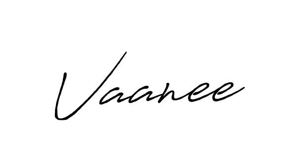 Use a signature maker to create a handwritten signature online. With this signature software, you can design (Antro_Vectra_Bolder) your own signature for name Vaanee. Vaanee signature style 7 images and pictures png