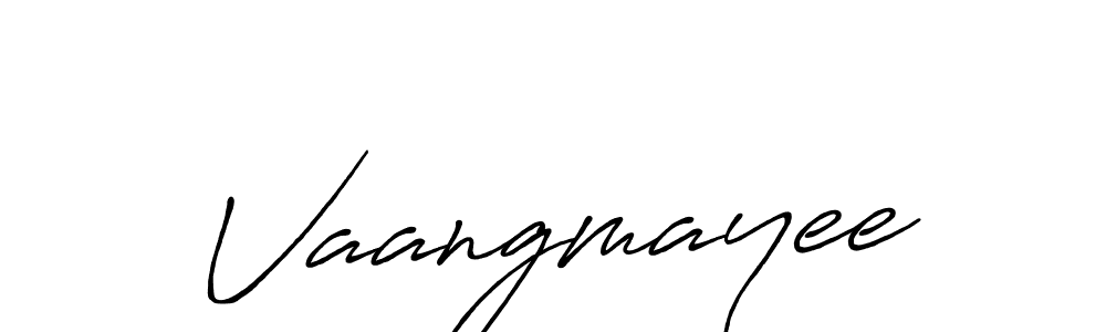 How to make Vaangmayee name signature. Use Antro_Vectra_Bolder style for creating short signs online. This is the latest handwritten sign. Vaangmayee signature style 7 images and pictures png