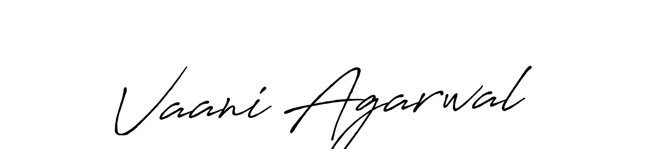 Create a beautiful signature design for name Vaani Agarwal. With this signature (Antro_Vectra_Bolder) fonts, you can make a handwritten signature for free. Vaani Agarwal signature style 7 images and pictures png
