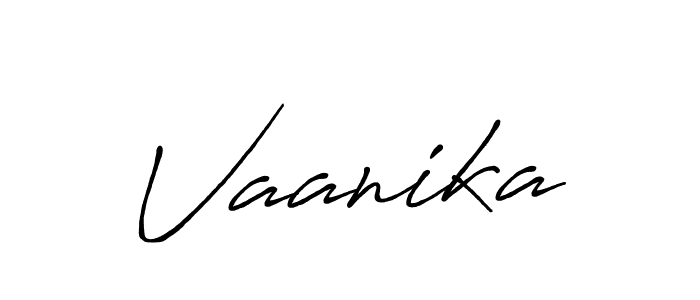 How to make Vaanika name signature. Use Antro_Vectra_Bolder style for creating short signs online. This is the latest handwritten sign. Vaanika signature style 7 images and pictures png