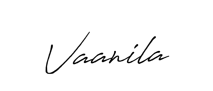 Design your own signature with our free online signature maker. With this signature software, you can create a handwritten (Antro_Vectra_Bolder) signature for name Vaanila. Vaanila signature style 7 images and pictures png