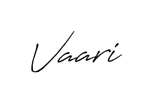 Use a signature maker to create a handwritten signature online. With this signature software, you can design (Antro_Vectra_Bolder) your own signature for name Vaari. Vaari signature style 7 images and pictures png