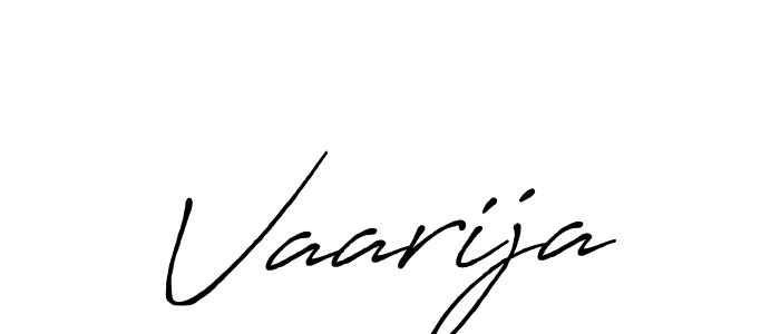 How to make Vaarija name signature. Use Antro_Vectra_Bolder style for creating short signs online. This is the latest handwritten sign. Vaarija signature style 7 images and pictures png