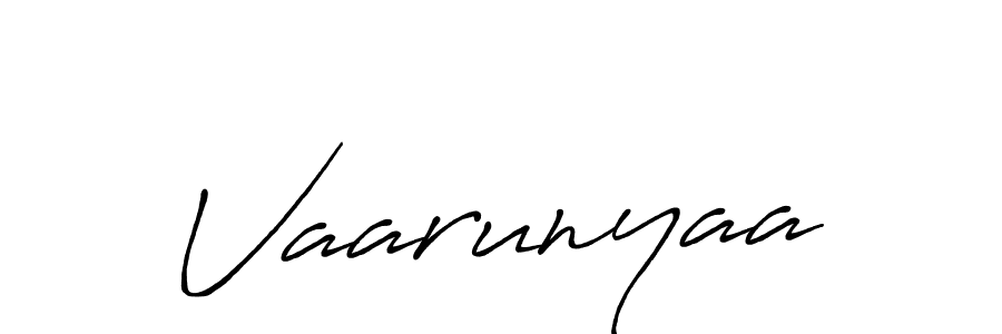Vaarunyaa stylish signature style. Best Handwritten Sign (Antro_Vectra_Bolder) for my name. Handwritten Signature Collection Ideas for my name Vaarunyaa. Vaarunyaa signature style 7 images and pictures png