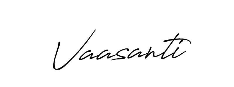 How to make Vaasanti name signature. Use Antro_Vectra_Bolder style for creating short signs online. This is the latest handwritten sign. Vaasanti signature style 7 images and pictures png