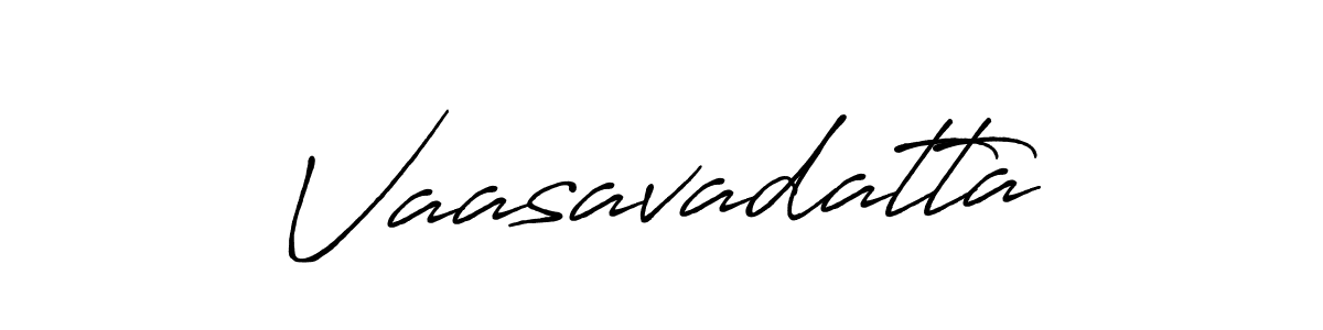 Make a beautiful signature design for name Vaasavadatta. With this signature (Antro_Vectra_Bolder) style, you can create a handwritten signature for free. Vaasavadatta signature style 7 images and pictures png