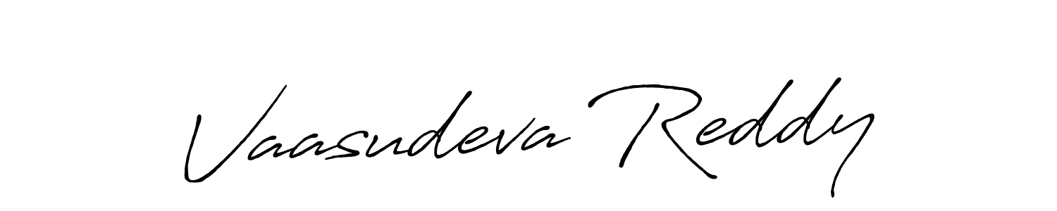 Make a beautiful signature design for name Vaasudeva Reddy. With this signature (Antro_Vectra_Bolder) style, you can create a handwritten signature for free. Vaasudeva Reddy signature style 7 images and pictures png