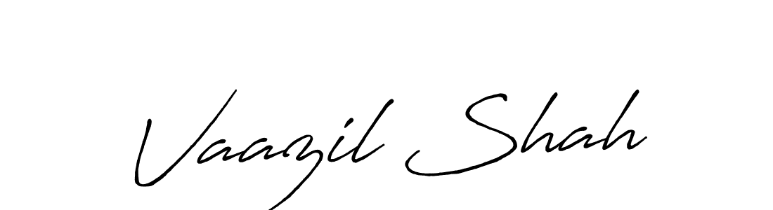 Use a signature maker to create a handwritten signature online. With this signature software, you can design (Antro_Vectra_Bolder) your own signature for name Vaazil Shah. Vaazil Shah signature style 7 images and pictures png