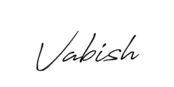 Also we have Vabish name is the best signature style. Create professional handwritten signature collection using Antro_Vectra_Bolder autograph style. Vabish signature style 7 images and pictures png