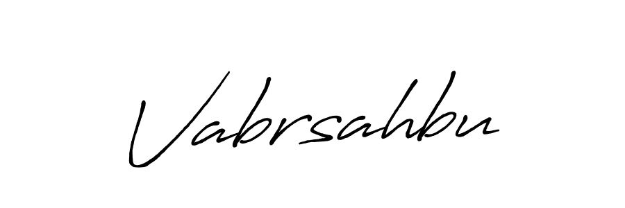 Create a beautiful signature design for name Vabrsahbu. With this signature (Antro_Vectra_Bolder) fonts, you can make a handwritten signature for free. Vabrsahbu signature style 7 images and pictures png