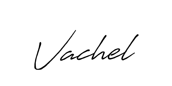 Use a signature maker to create a handwritten signature online. With this signature software, you can design (Antro_Vectra_Bolder) your own signature for name Vachel. Vachel signature style 7 images and pictures png