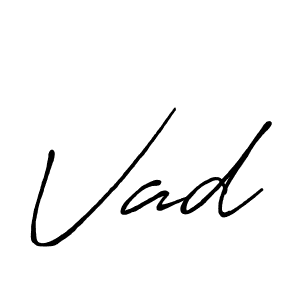 It looks lik you need a new signature style for name Vad. Design unique handwritten (Antro_Vectra_Bolder) signature with our free signature maker in just a few clicks. Vad signature style 7 images and pictures png