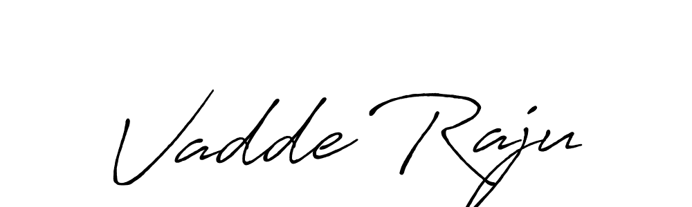 How to make Vadde Raju name signature. Use Antro_Vectra_Bolder style for creating short signs online. This is the latest handwritten sign. Vadde Raju signature style 7 images and pictures png