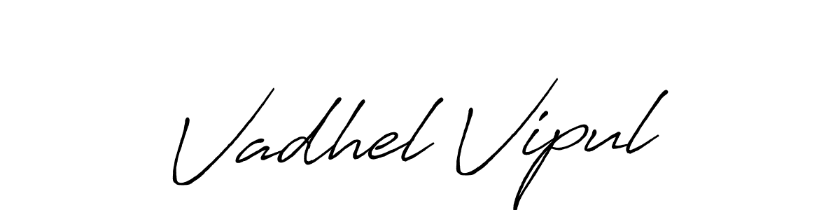 Make a short Vadhel Vipul signature style. Manage your documents anywhere anytime using Antro_Vectra_Bolder. Create and add eSignatures, submit forms, share and send files easily. Vadhel Vipul signature style 7 images and pictures png