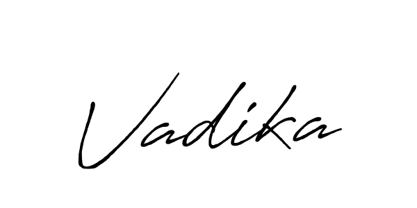 How to make Vadika name signature. Use Antro_Vectra_Bolder style for creating short signs online. This is the latest handwritten sign. Vadika signature style 7 images and pictures png