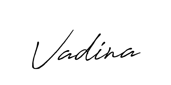 Create a beautiful signature design for name Vadina. With this signature (Antro_Vectra_Bolder) fonts, you can make a handwritten signature for free. Vadina signature style 7 images and pictures png