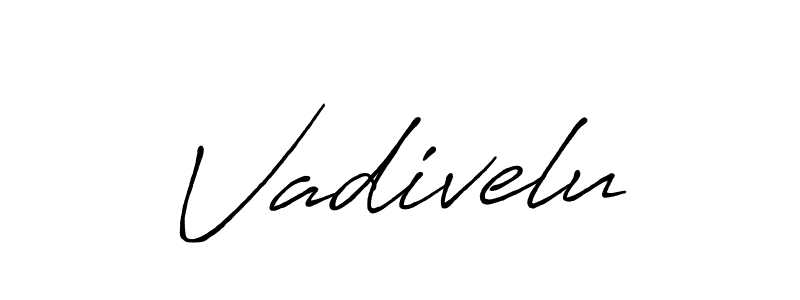 Make a beautiful signature design for name Vadivelu. With this signature (Antro_Vectra_Bolder) style, you can create a handwritten signature for free. Vadivelu signature style 7 images and pictures png