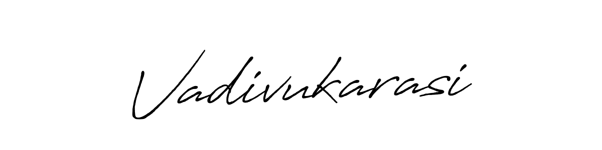 Use a signature maker to create a handwritten signature online. With this signature software, you can design (Antro_Vectra_Bolder) your own signature for name Vadivukarasi. Vadivukarasi signature style 7 images and pictures png