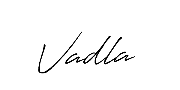 Make a beautiful signature design for name Vadla . With this signature (Antro_Vectra_Bolder) style, you can create a handwritten signature for free. Vadla  signature style 7 images and pictures png