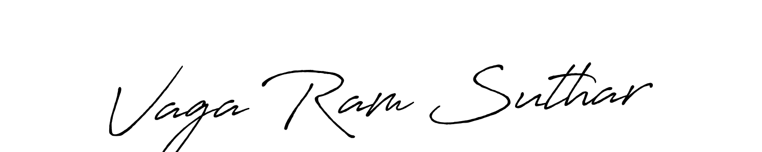 How to make Vaga Ram Suthar name signature. Use Antro_Vectra_Bolder style for creating short signs online. This is the latest handwritten sign. Vaga Ram Suthar signature style 7 images and pictures png