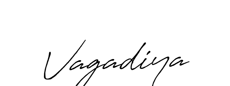How to make Vagadiya signature? Antro_Vectra_Bolder is a professional autograph style. Create handwritten signature for Vagadiya name. Vagadiya signature style 7 images and pictures png