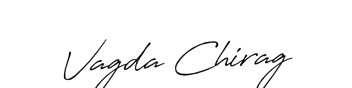 Use a signature maker to create a handwritten signature online. With this signature software, you can design (Antro_Vectra_Bolder) your own signature for name Vagda Chirag. Vagda Chirag signature style 7 images and pictures png