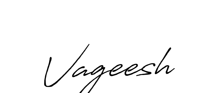 Also we have Vageesh name is the best signature style. Create professional handwritten signature collection using Antro_Vectra_Bolder autograph style. Vageesh signature style 7 images and pictures png