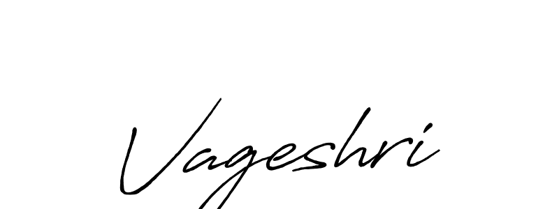 Make a beautiful signature design for name Vageshri. With this signature (Antro_Vectra_Bolder) style, you can create a handwritten signature for free. Vageshri signature style 7 images and pictures png