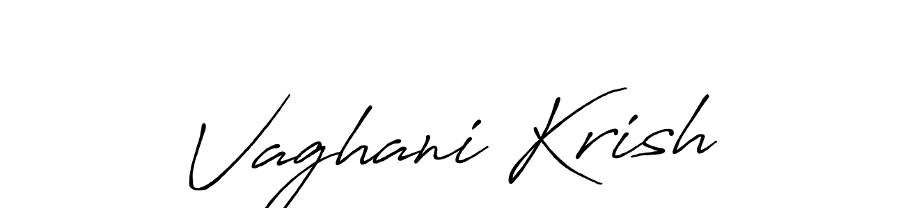 Similarly Antro_Vectra_Bolder is the best handwritten signature design. Signature creator online .You can use it as an online autograph creator for name Vaghani Krish. Vaghani Krish signature style 7 images and pictures png