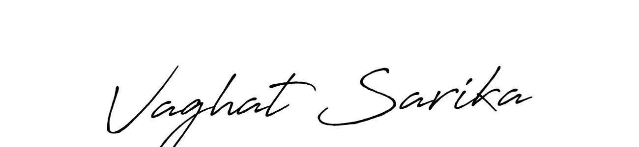 Vaghat Sarika stylish signature style. Best Handwritten Sign (Antro_Vectra_Bolder) for my name. Handwritten Signature Collection Ideas for my name Vaghat Sarika. Vaghat Sarika signature style 7 images and pictures png