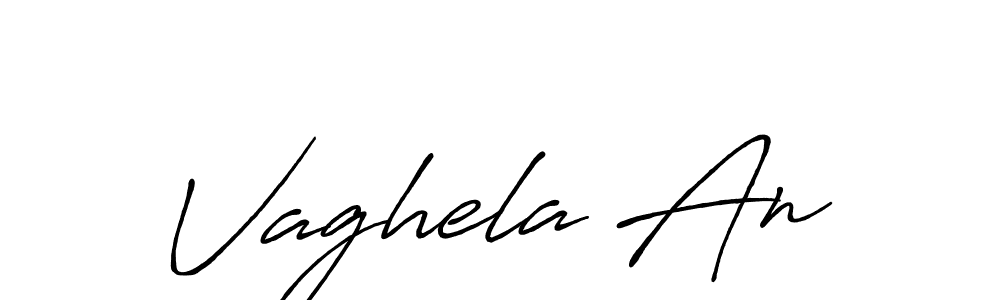 Similarly Antro_Vectra_Bolder is the best handwritten signature design. Signature creator online .You can use it as an online autograph creator for name Vaghela An. Vaghela An signature style 7 images and pictures png