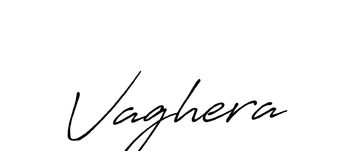 Vaghera stylish signature style. Best Handwritten Sign (Antro_Vectra_Bolder) for my name. Handwritten Signature Collection Ideas for my name Vaghera. Vaghera signature style 7 images and pictures png