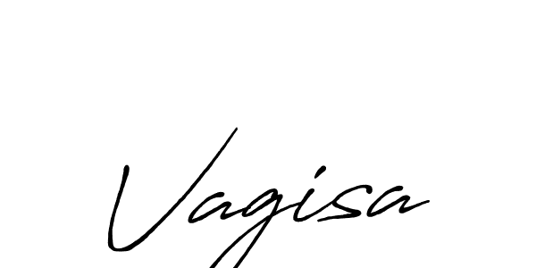 Make a beautiful signature design for name Vagisa. With this signature (Antro_Vectra_Bolder) style, you can create a handwritten signature for free. Vagisa signature style 7 images and pictures png