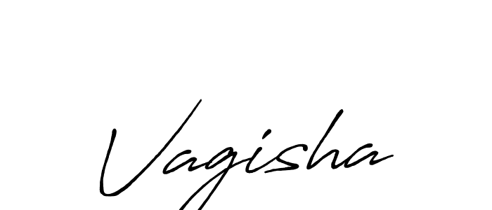 Create a beautiful signature design for name Vagisha. With this signature (Antro_Vectra_Bolder) fonts, you can make a handwritten signature for free. Vagisha signature style 7 images and pictures png