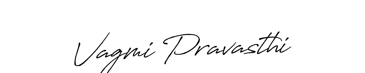 How to make Vagmi Pravasthi name signature. Use Antro_Vectra_Bolder style for creating short signs online. This is the latest handwritten sign. Vagmi Pravasthi signature style 7 images and pictures png