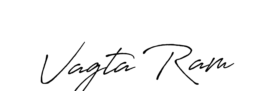 Vagta Ram stylish signature style. Best Handwritten Sign (Antro_Vectra_Bolder) for my name. Handwritten Signature Collection Ideas for my name Vagta Ram. Vagta Ram signature style 7 images and pictures png