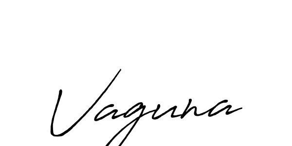 Create a beautiful signature design for name Vaguna. With this signature (Antro_Vectra_Bolder) fonts, you can make a handwritten signature for free. Vaguna signature style 7 images and pictures png