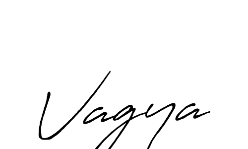 Make a beautiful signature design for name Vagya. With this signature (Antro_Vectra_Bolder) style, you can create a handwritten signature for free. Vagya signature style 7 images and pictures png