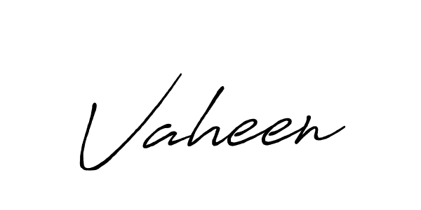 Make a beautiful signature design for name Vaheen. With this signature (Antro_Vectra_Bolder) style, you can create a handwritten signature for free. Vaheen signature style 7 images and pictures png