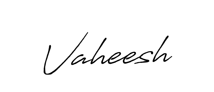 Use a signature maker to create a handwritten signature online. With this signature software, you can design (Antro_Vectra_Bolder) your own signature for name Vaheesh. Vaheesh signature style 7 images and pictures png