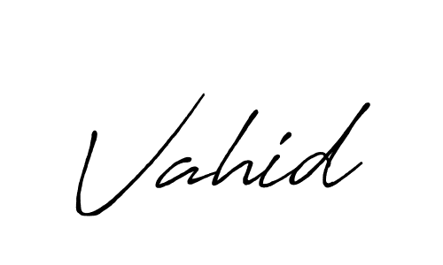 Make a beautiful signature design for name Vahid. With this signature (Antro_Vectra_Bolder) style, you can create a handwritten signature for free. Vahid signature style 7 images and pictures png