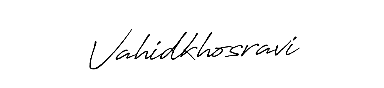 Design your own signature with our free online signature maker. With this signature software, you can create a handwritten (Antro_Vectra_Bolder) signature for name Vahidkhosravi. Vahidkhosravi signature style 7 images and pictures png