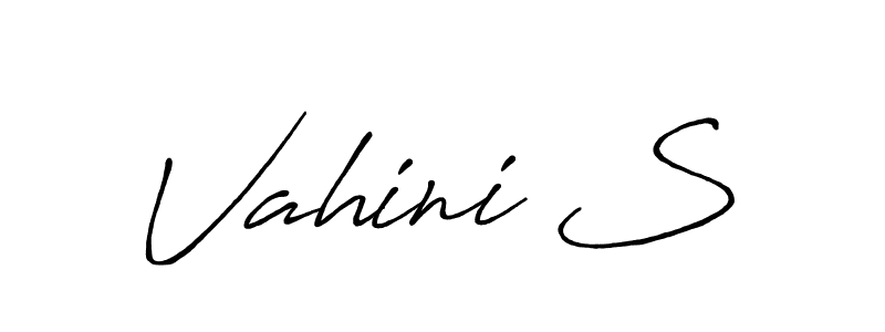 Design your own signature with our free online signature maker. With this signature software, you can create a handwritten (Antro_Vectra_Bolder) signature for name Vahini S. Vahini S signature style 7 images and pictures png