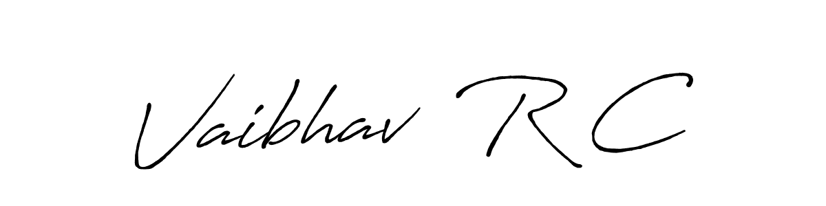 Make a beautiful signature design for name Vaibhav  R C. With this signature (Antro_Vectra_Bolder) style, you can create a handwritten signature for free. Vaibhav  R C signature style 7 images and pictures png