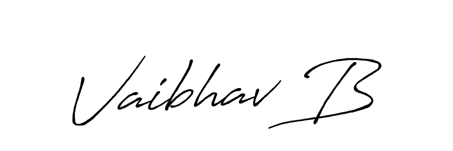 Use a signature maker to create a handwritten signature online. With this signature software, you can design (Antro_Vectra_Bolder) your own signature for name Vaibhav B. Vaibhav B signature style 7 images and pictures png