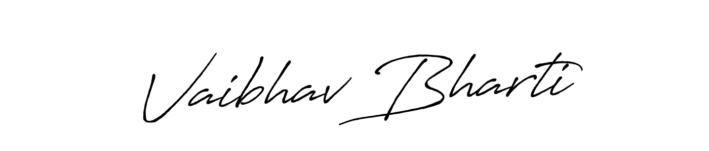 Similarly Antro_Vectra_Bolder is the best handwritten signature design. Signature creator online .You can use it as an online autograph creator for name Vaibhav Bharti. Vaibhav Bharti signature style 7 images and pictures png