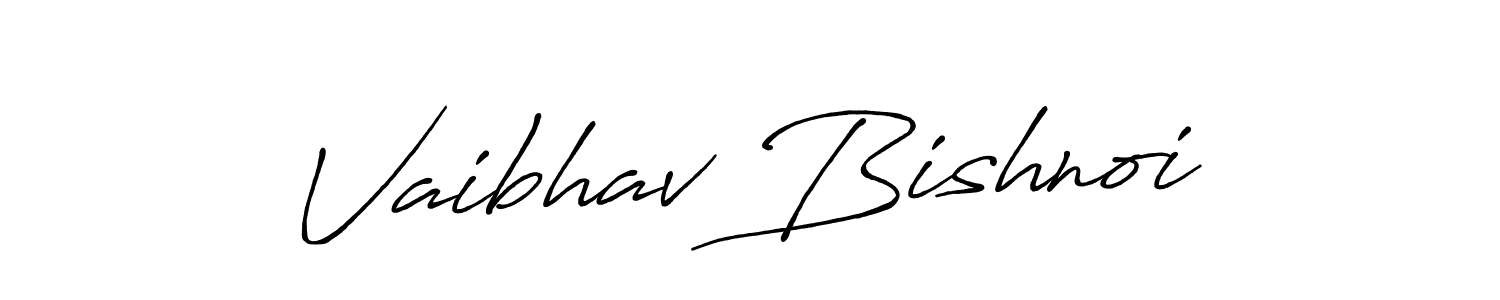 How to make Vaibhav Bishnoi name signature. Use Antro_Vectra_Bolder style for creating short signs online. This is the latest handwritten sign. Vaibhav Bishnoi signature style 7 images and pictures png